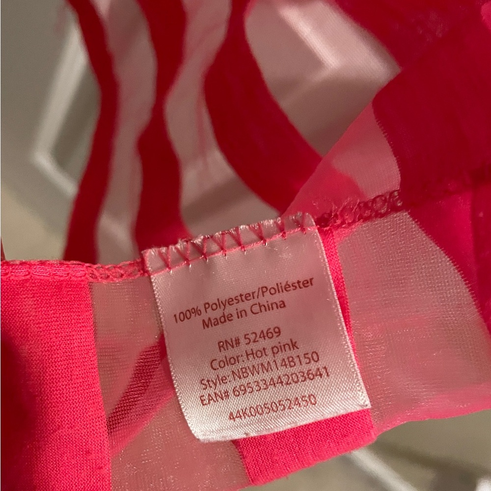 Vibrant Hot Pink Striped Scarf